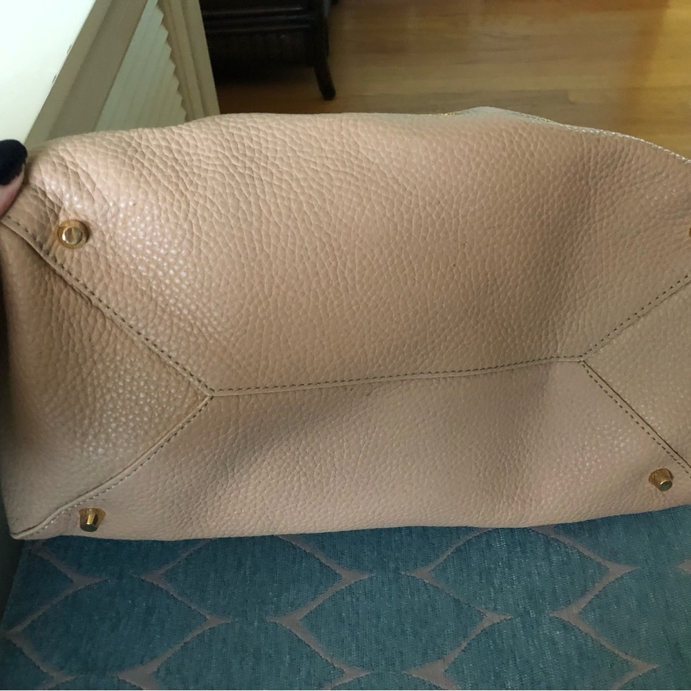 Authentic Burberry Pebbled Leather Blush Satchel w/Crossbody Strap - Picture 5 of 8